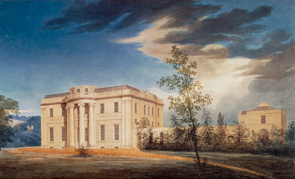 Detail of Design for Tyringham by Joseph Michael Gandy