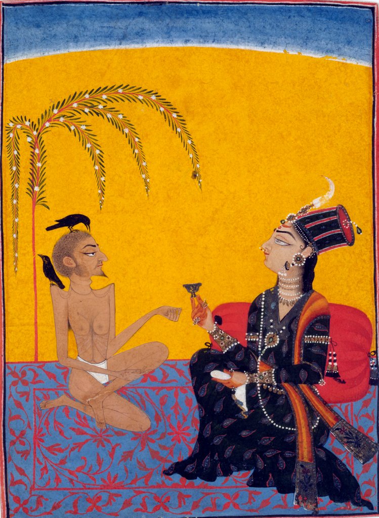 Detail of Laila visiting her lover Majnun in the desert. North India, 1730 by Unknown