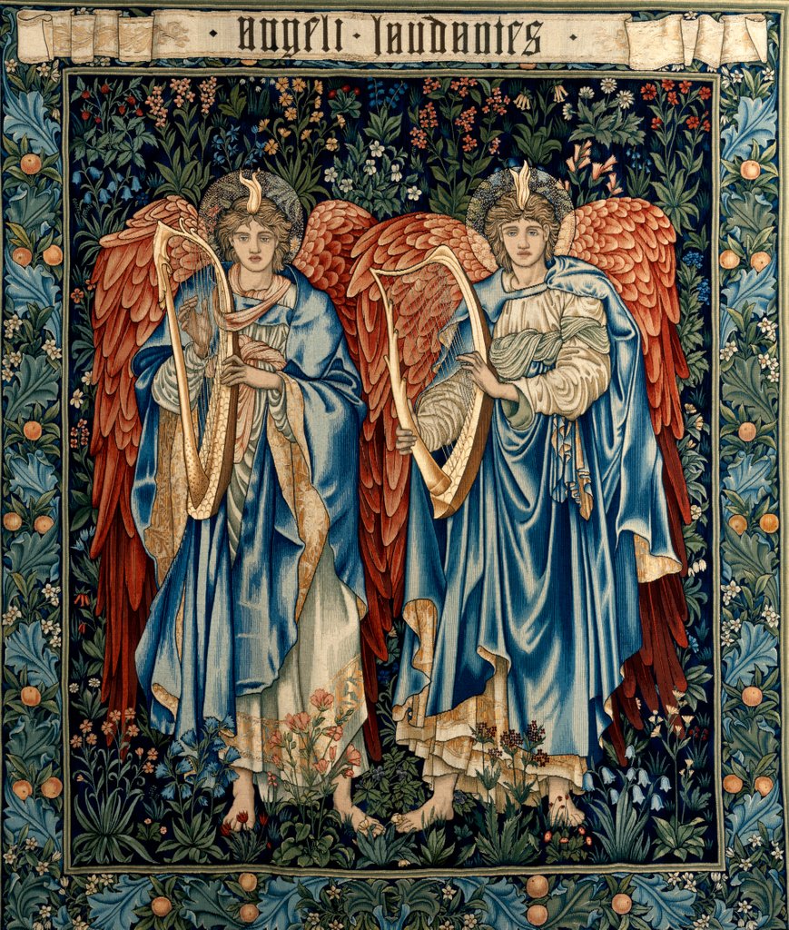Detail of Angeli Laudantes by Edward Coley Burne-Jones