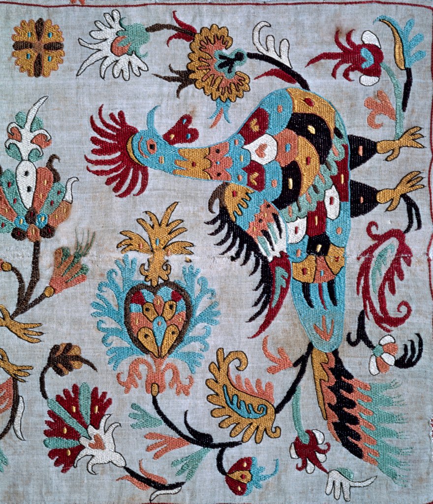 Detail of Cushion cover, detail. Skyros, Greece, 18th century by Unknown