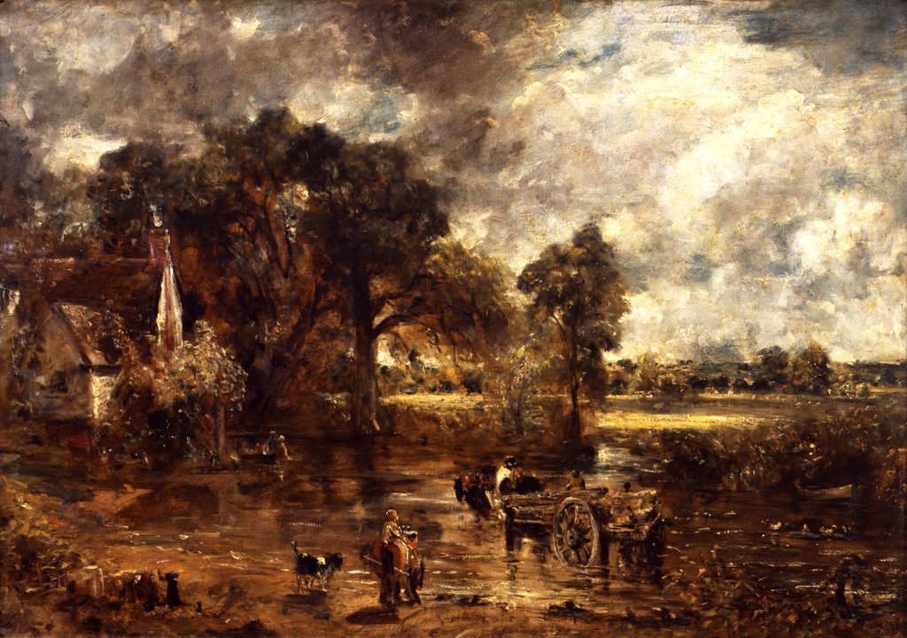 Detail of Study for The Haywain by John Constable
