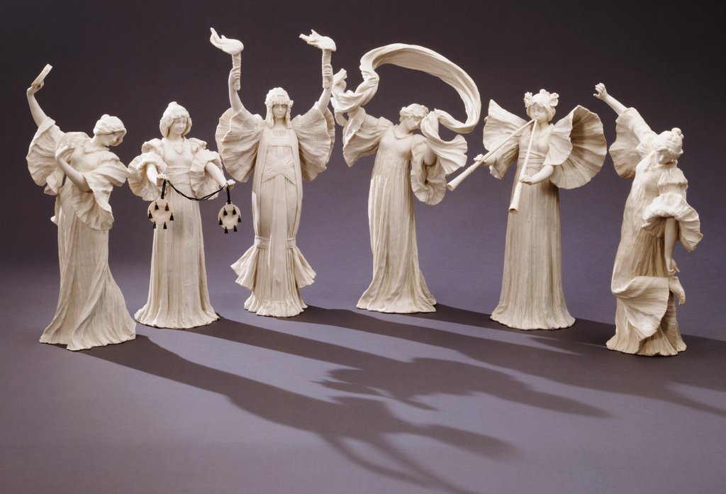 Detail of Figures from a table setting. France, 1903-05 by Agathon Léonard