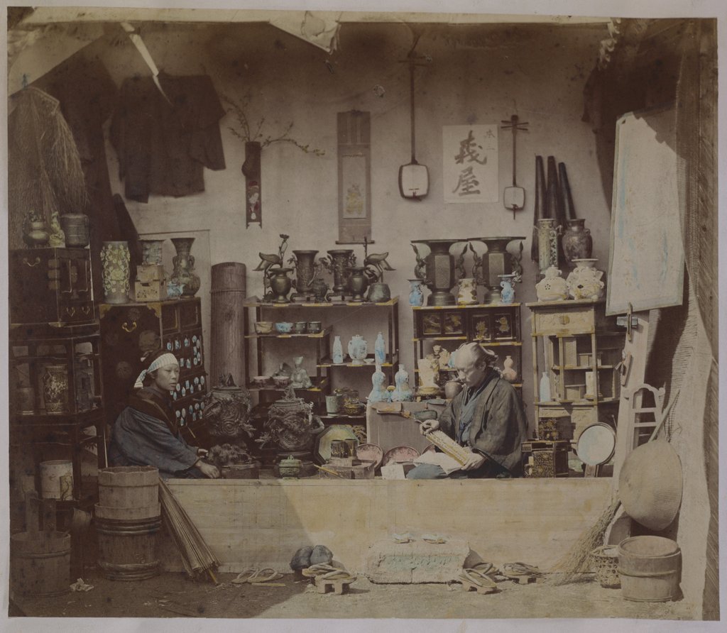 Detail of Japanese Shop by Felice Beato