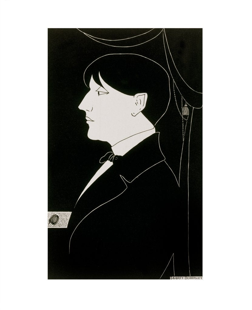 Detail of Aubrey Beardsley in profile by Aubrey Vincent Beardsley