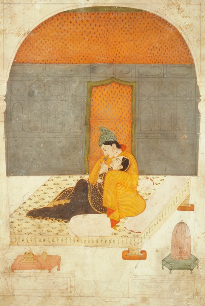 Detail of Lovers on a bed by Unknown