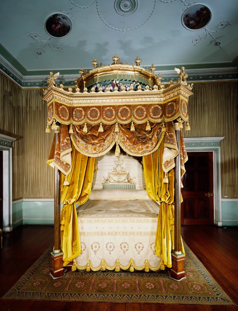 Detail of The State Bed in Osterley Park House by Robert Adam