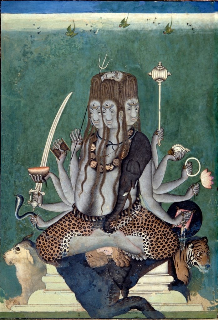 Detail of The Five-Faced Shiva. India, mid-18th century by Unknown