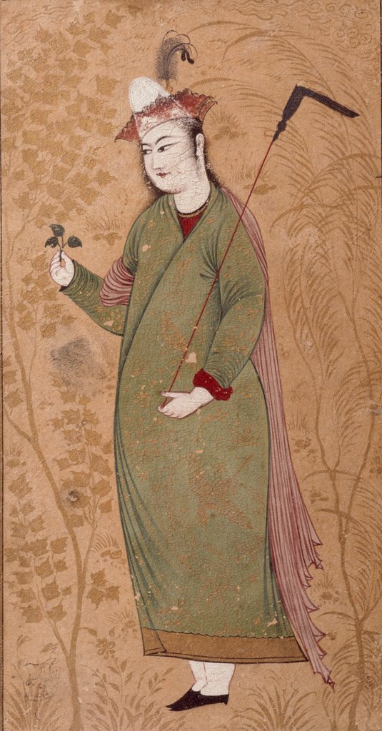 Detail of A dervish holding a leaf by Afzal-al-Mussairi
