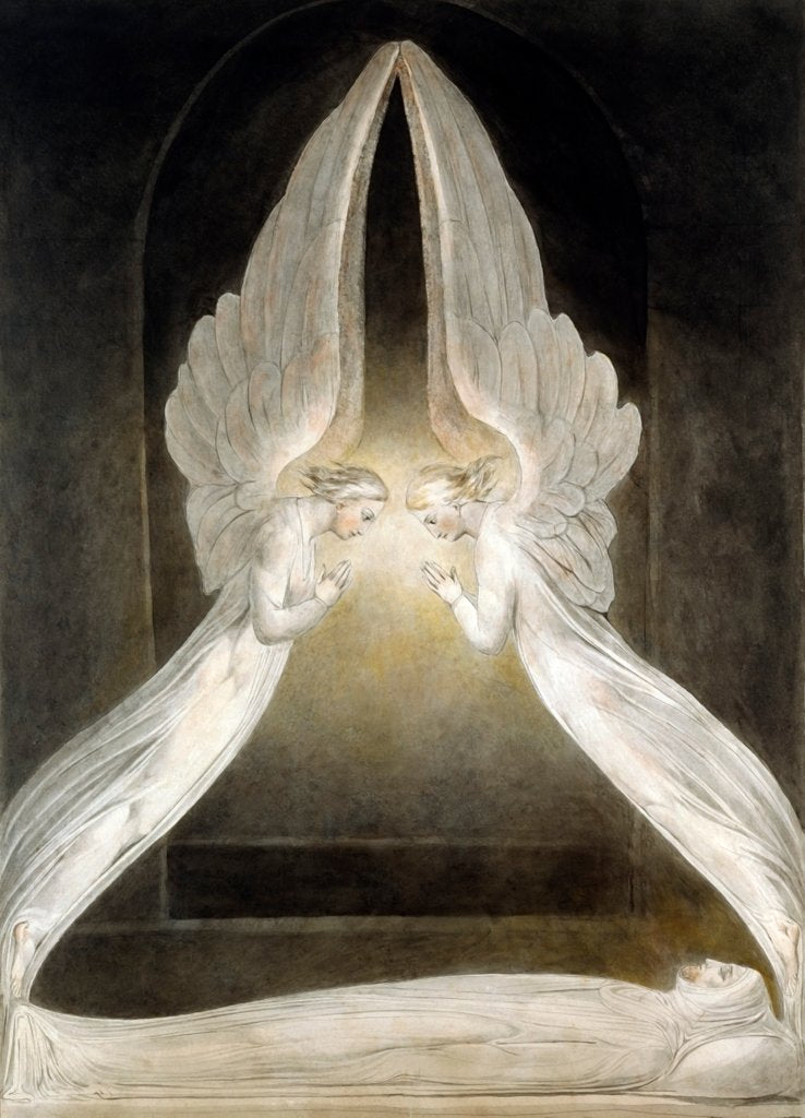 Detail of The Angels Hovering over The Body of Christ in the Sepulchre by William Blake