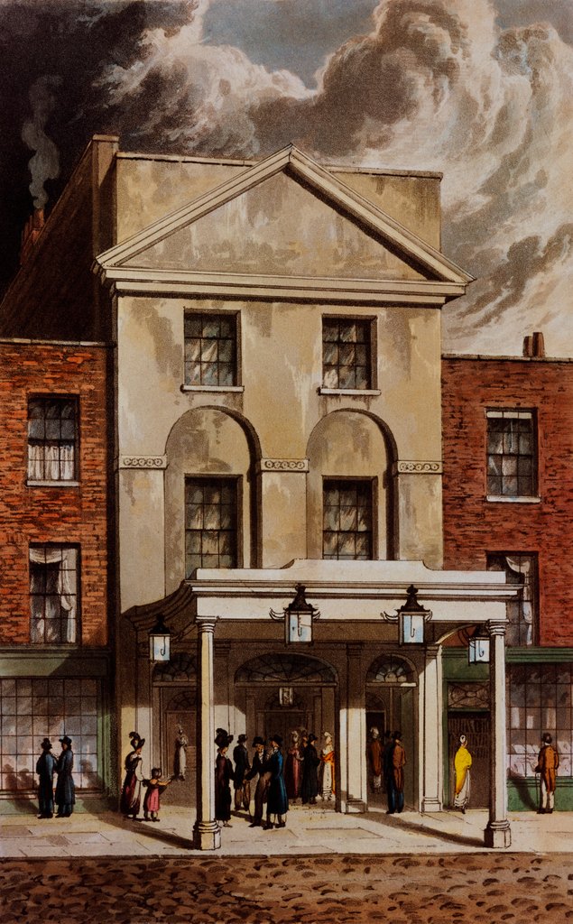 Detail of Astley's Amphitheatre by Daniel Havell