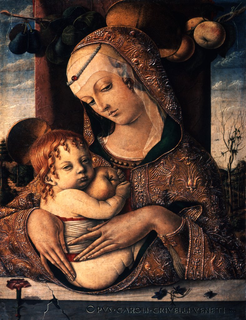 Detail of Virgin and Child by Carlo Crivelli
