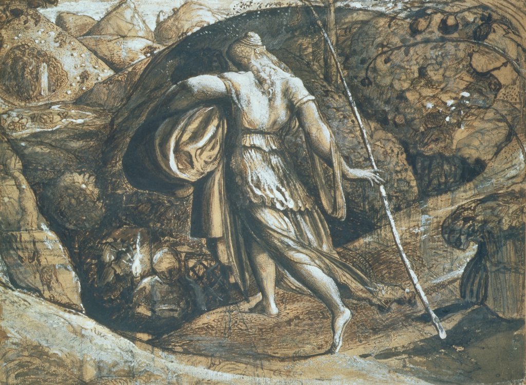 Detail of Ruth Returning from Gleaning by Samuel Palmer