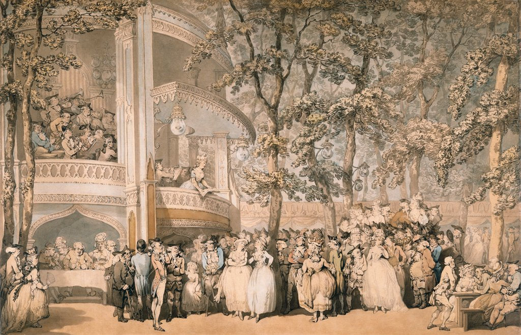 Detail of Vauxhall Gardens by Thomas Rowlandson