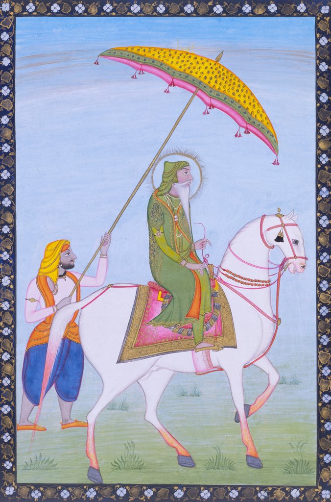 Detail of Ranjit Singh on horseback. Punjab, Pakistan, mid-19th century by Unknown