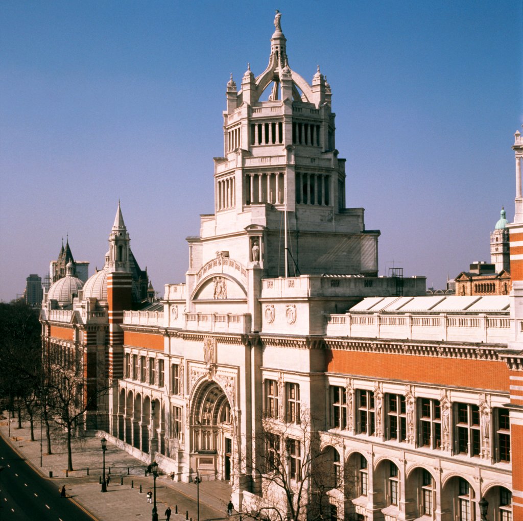 Detail of V&A Museum Exterior, Cromwell Road façade. London, England, 1980`s by Anonymous