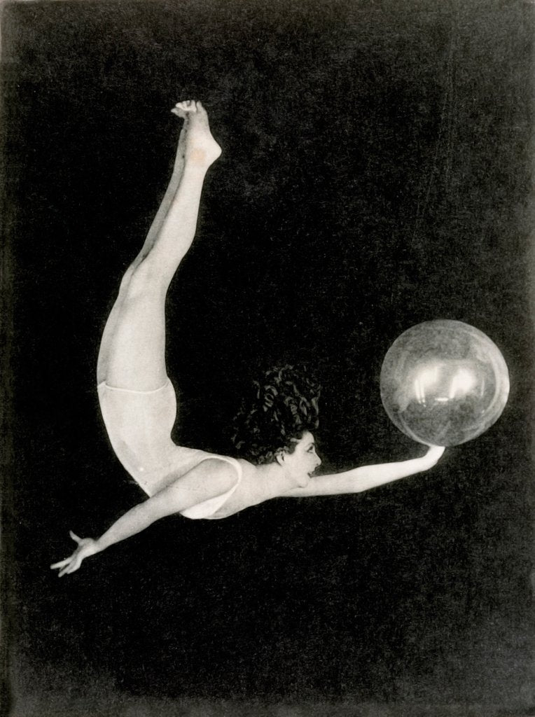 Detail of Georgia Graves dancing with ball by Anonymous