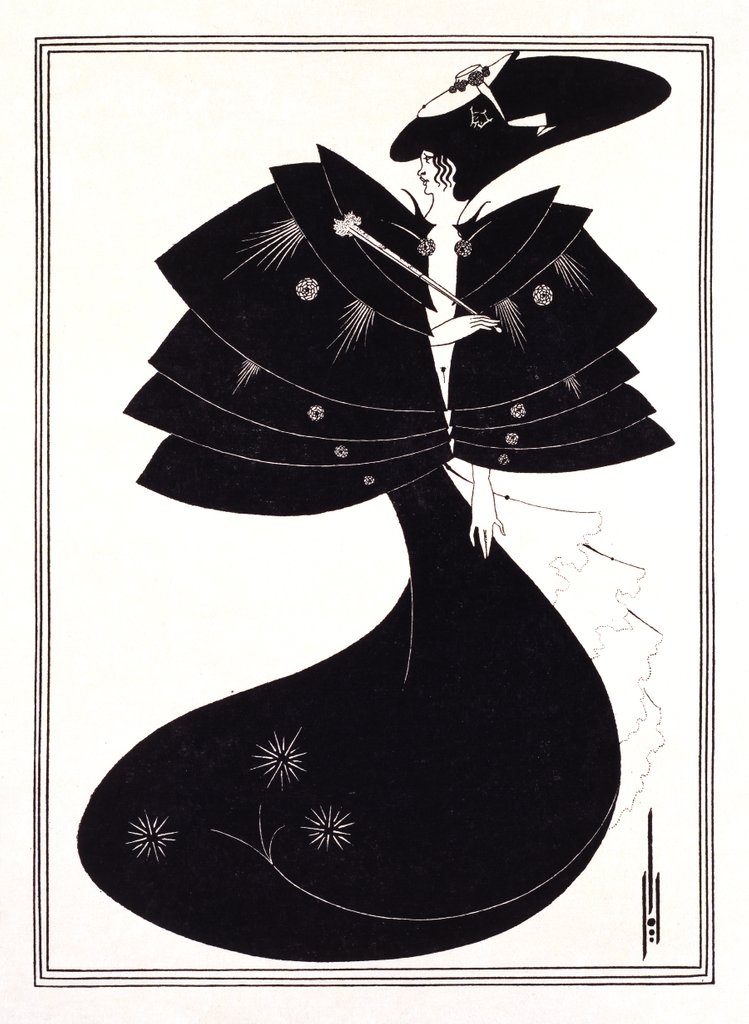 Detail of The Black Cape by Aubrey Vincent Beardsley
