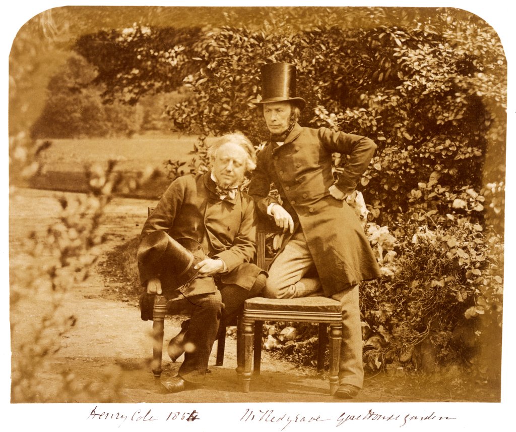 Detail of Sir Henry Cole and Richard Redgrave in the garden at Gore House by Charles Thurston Thompson