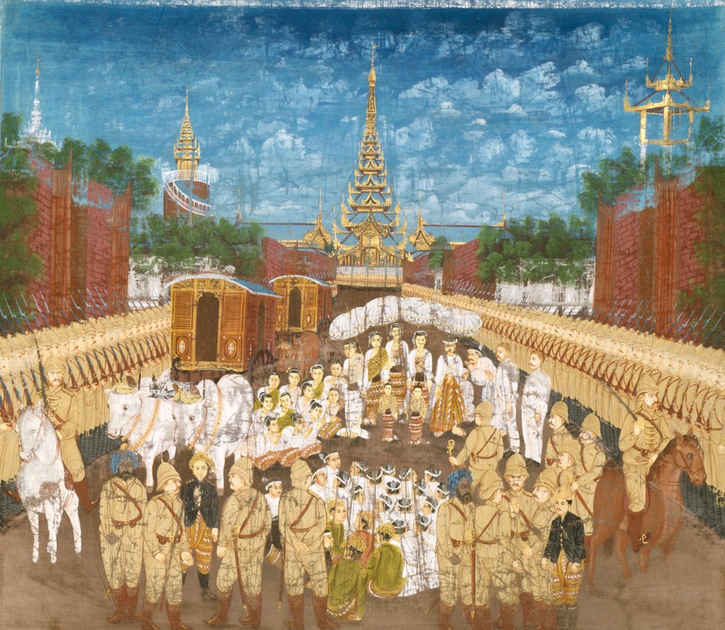 Detail of The Departure of King Thibaur from Mandalay by Unknown