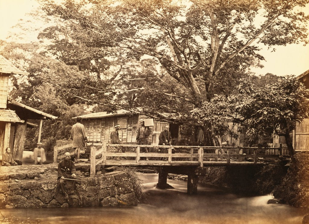 Detail of Bridge at the entrance to the town of Onica by Felice Beato