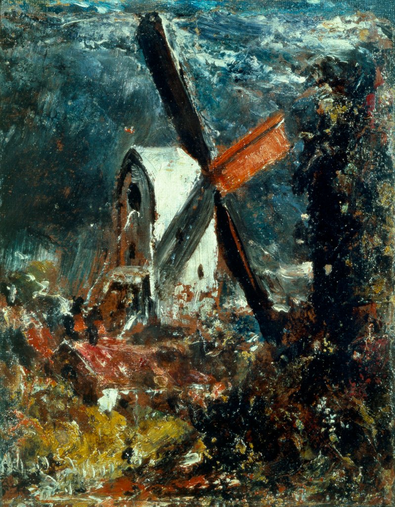 Detail of Windmill Near Brighton by John Constable