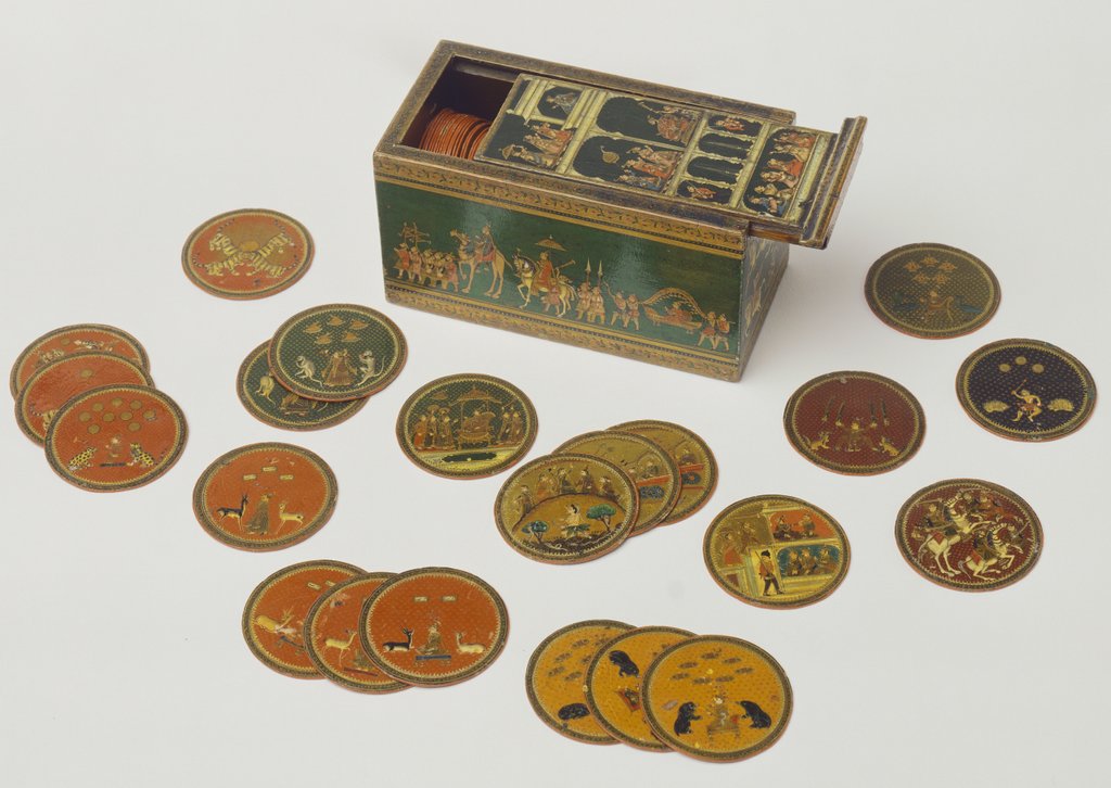Detail of Box with playing cards. Nirmal, Central India, mid-19th century by Unknown