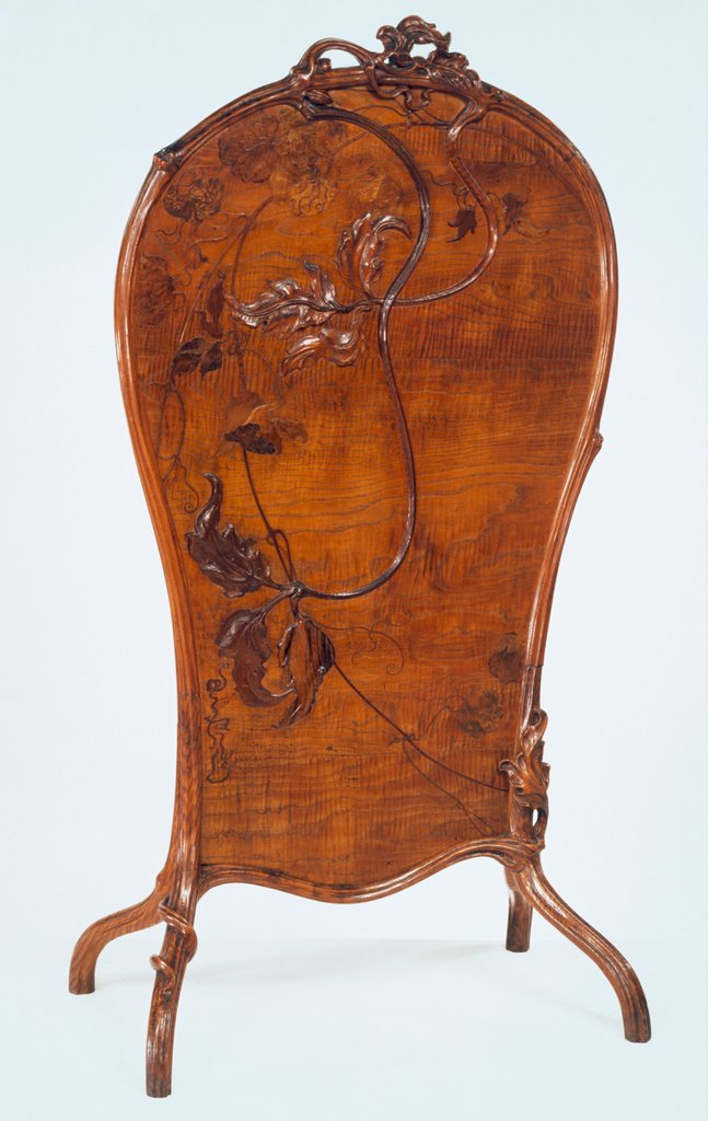 Detail of Fire screen by Emile Charles Martin Gallé