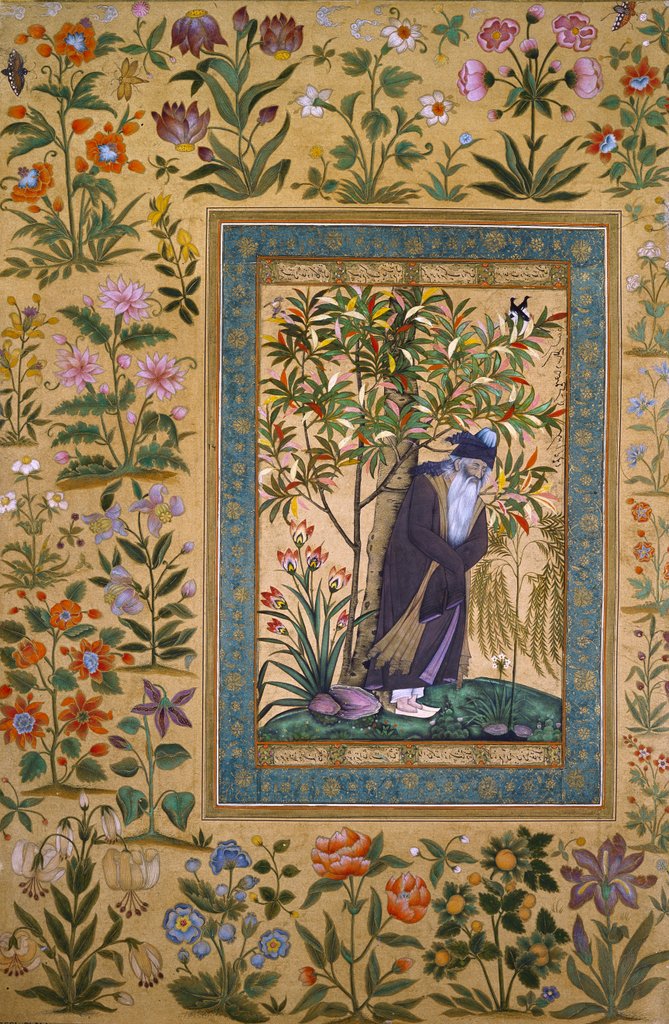 Detail of The Aged Mullah by Farrukh Beg