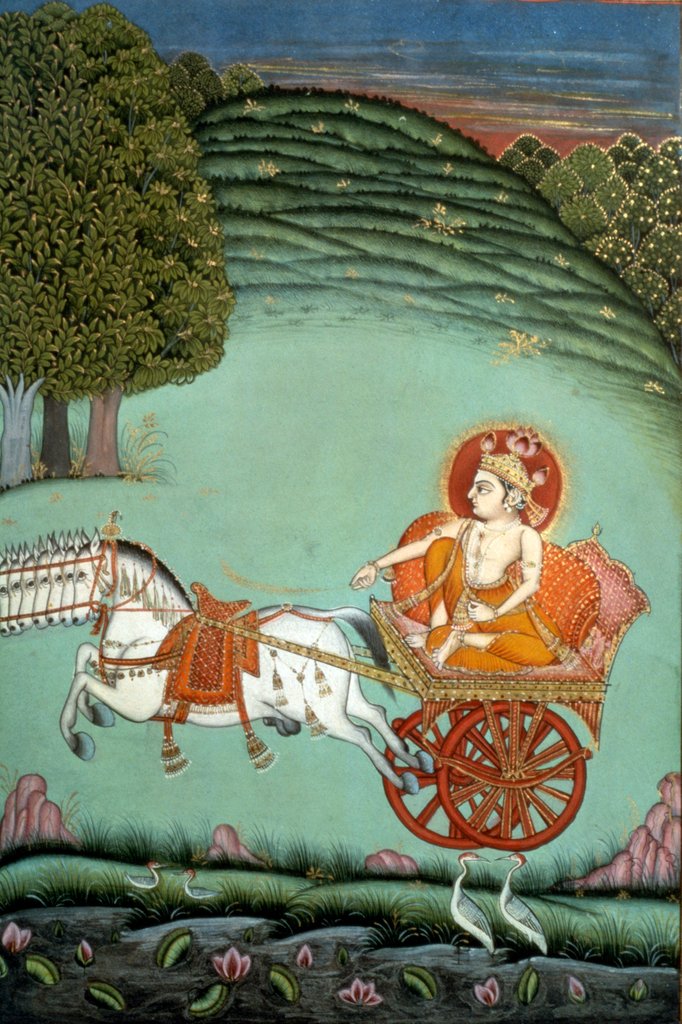 Detail of Surya the Sun God. India, late 18th century by Unknown