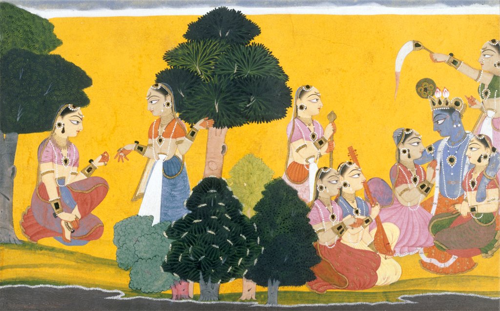 Detail of Krishna with the Gopis. India, 18th century by Unknown