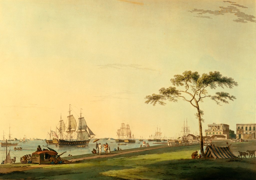 Detail of The Esplanade at Calcutta by Unknown