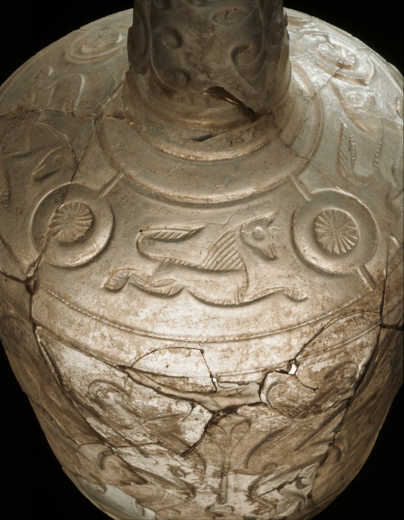 Detail of Bottle, detail. Persia, 9th-10th century by Unknown