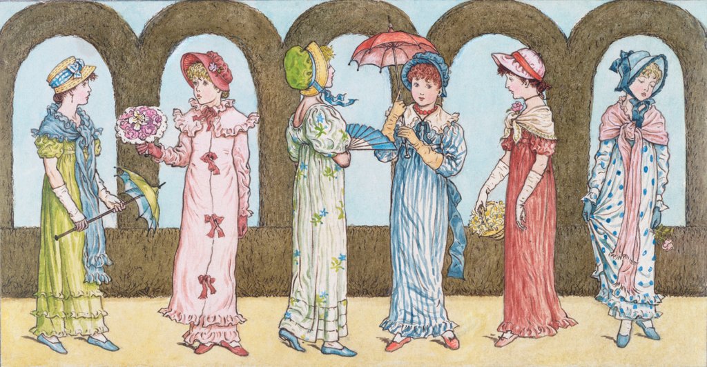 Detail of St Valentine's Garden by Kate Greenaway