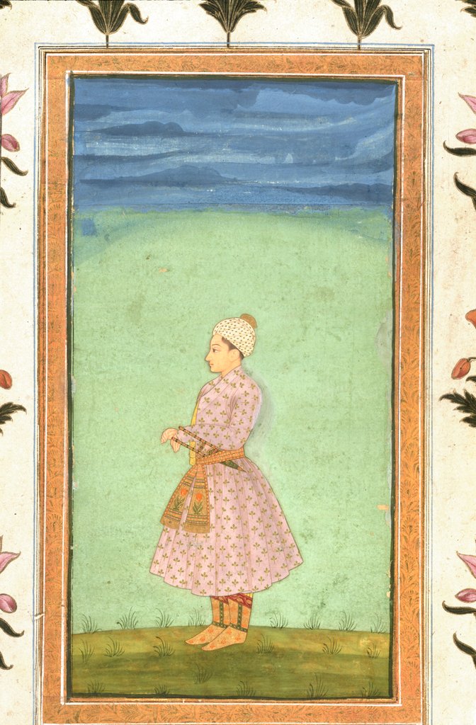 Detail of Standing figure of a boy with a jewelled dagger. Mughal, India, 18th century by Unknown