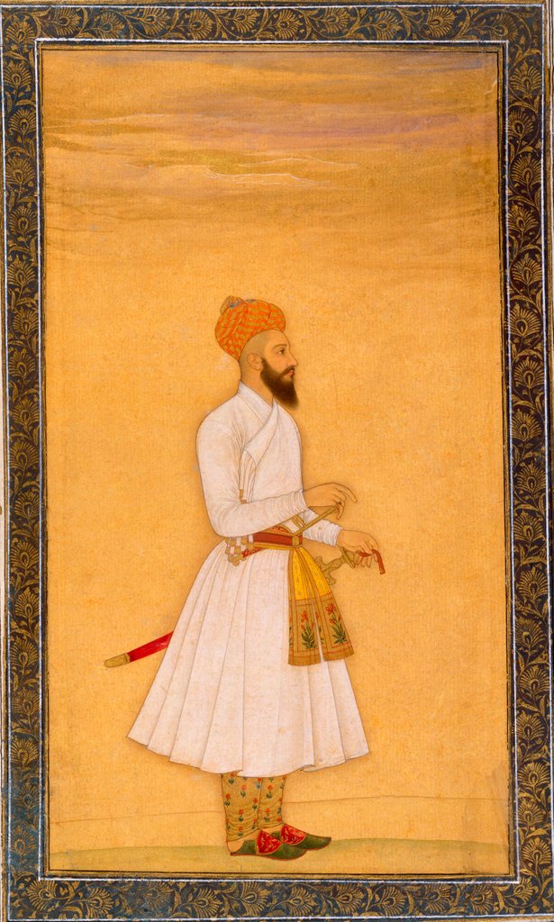 Detail of Standing figure of a noble by Unknown