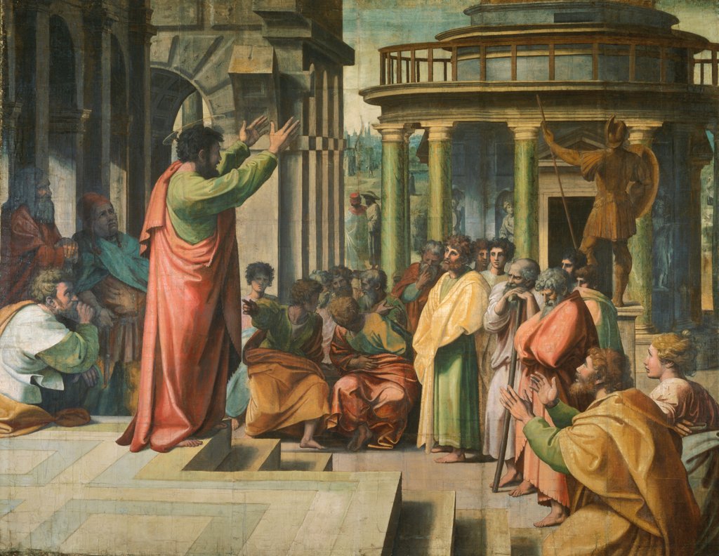 Detail of Paul Preaching at Athens by Raphael