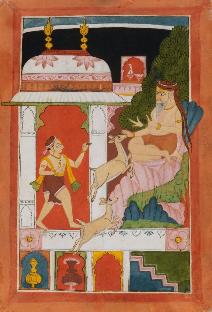 Detail of A Yogi with his chela by Unknown