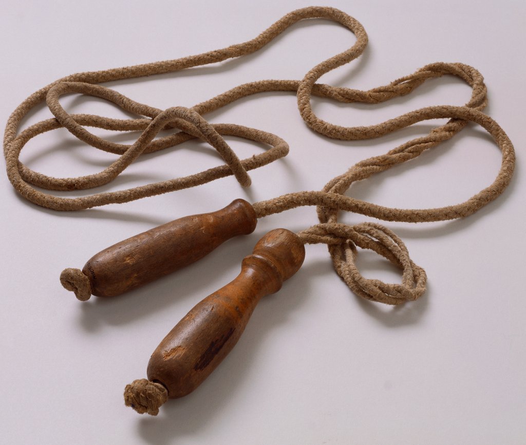 Detail of Skipping Rope with Wooden Handles. Britain, early 20th century by unknown