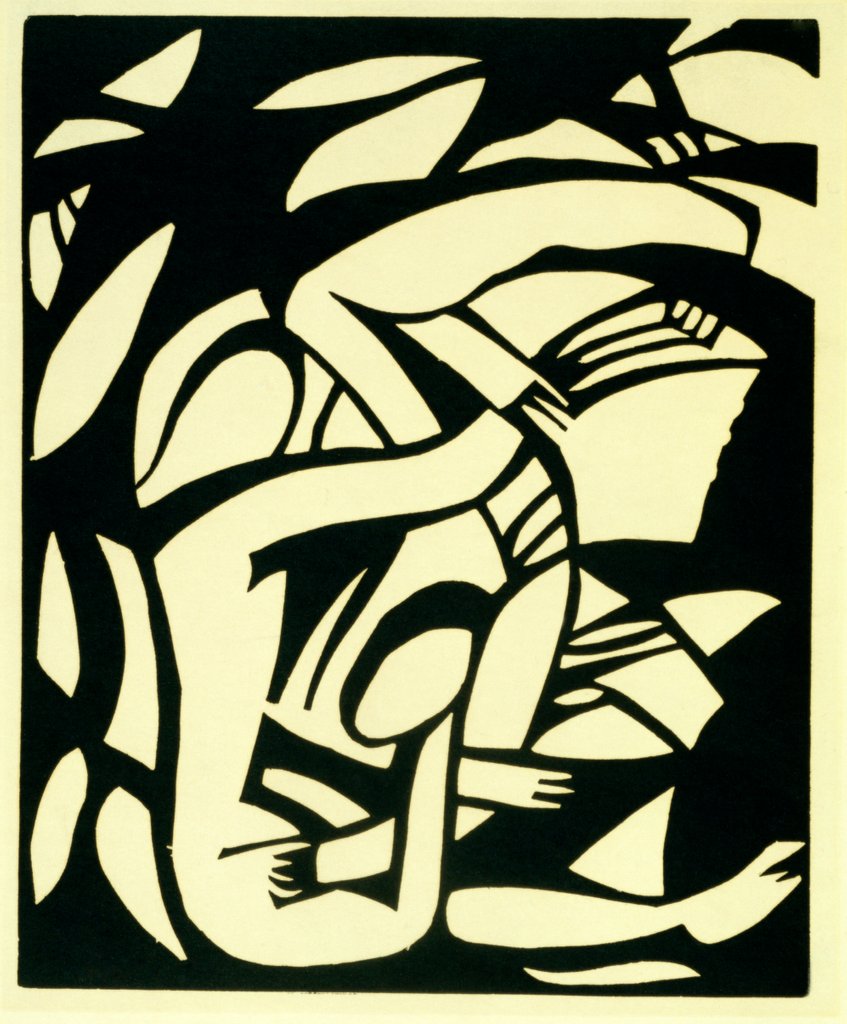 Detail of Wrestlers by Henri Gaudier-Brzeska