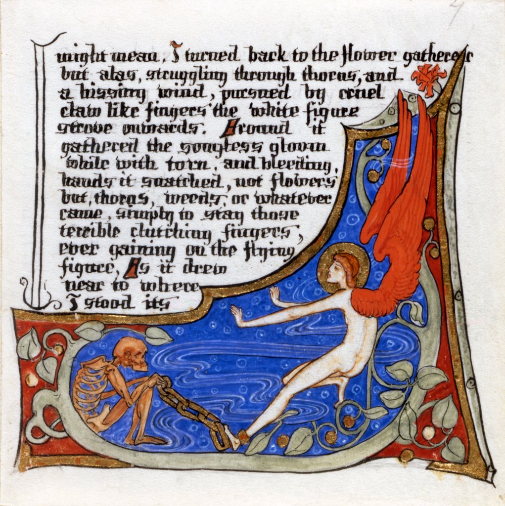 Detail of Page from Illuminated Manuscript by Phoebe Traquair