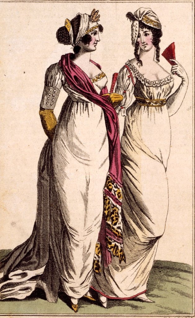 Detail of Paris Dress, from Ladies Magazine. London, England, 1801 by Unknown
