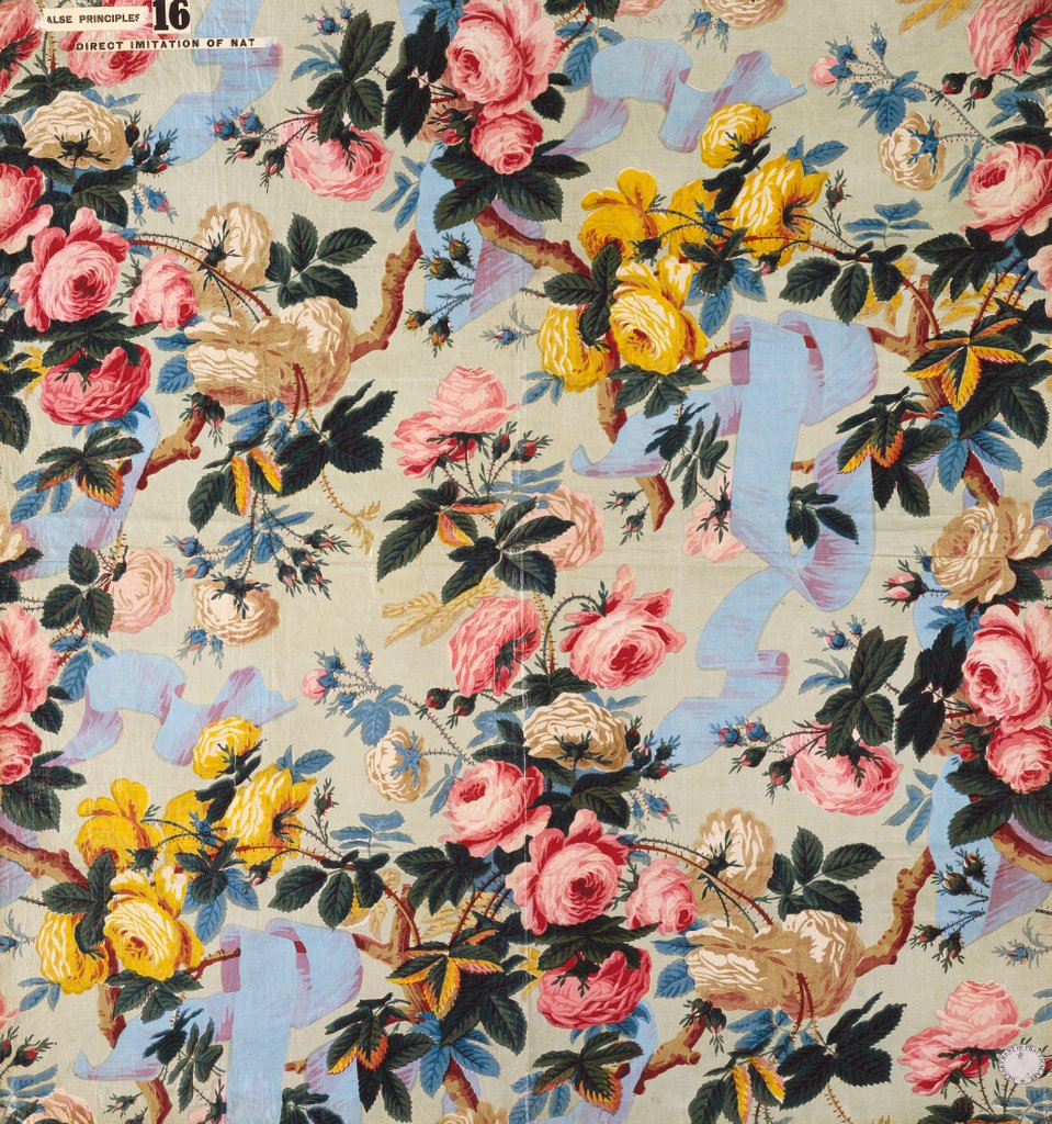 Detail of Chintz curtain. Lancashire, England, mid-19th century by Unknown