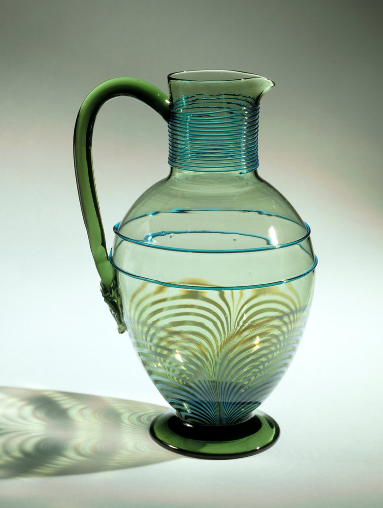 Detail of Glass Jug by J. Powell & Sons