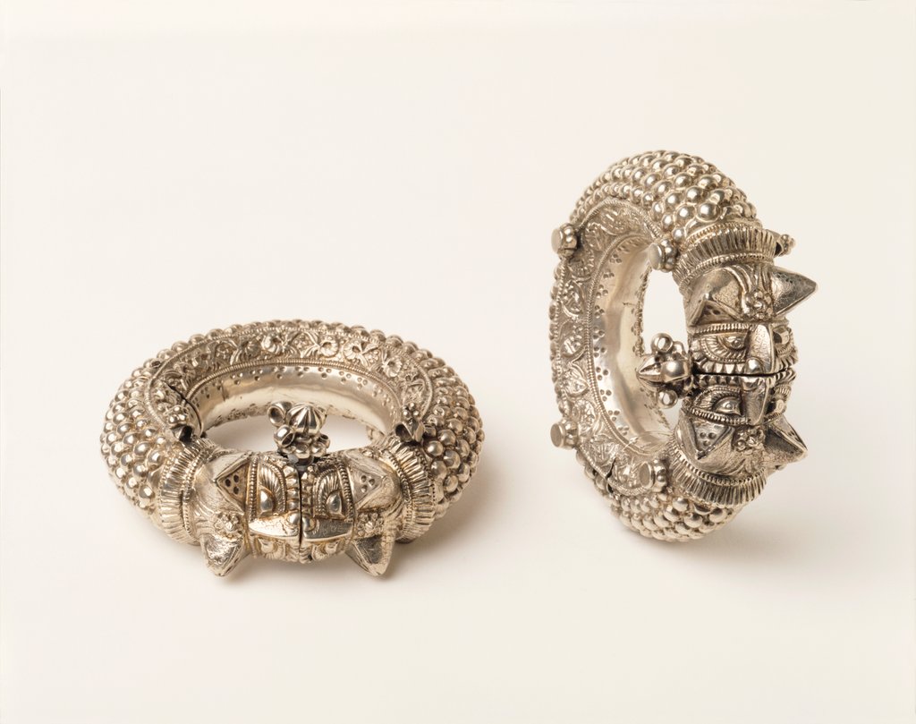 Detail of Pair of bracelets. Bombay, 1880 by Unknown