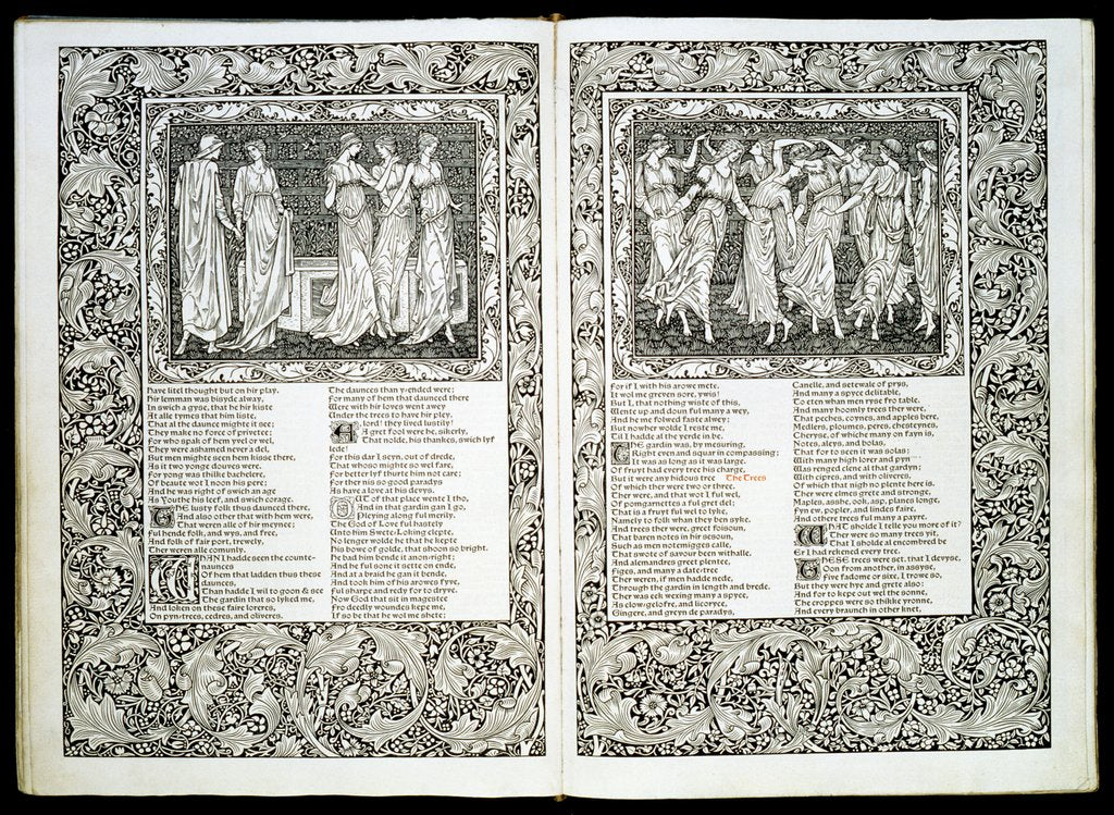 Detail of Pages from The Works of Geoffrey Chaucer by William Morris