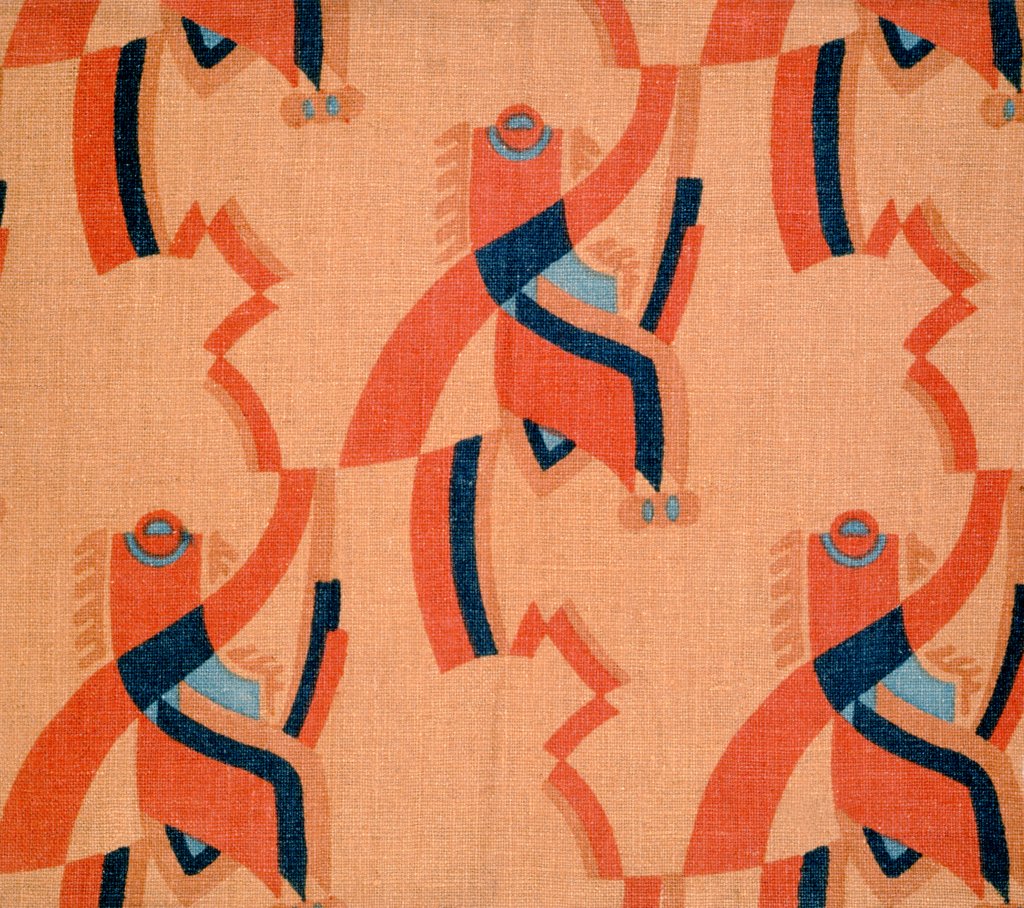 Detail of Furnishing fabric with abstract design by F. Gregory Brown