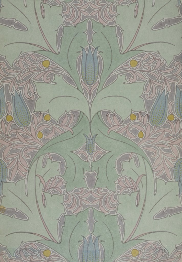 Detail of The Galahad Wallpaper by Charles Francis Annesley Voysey