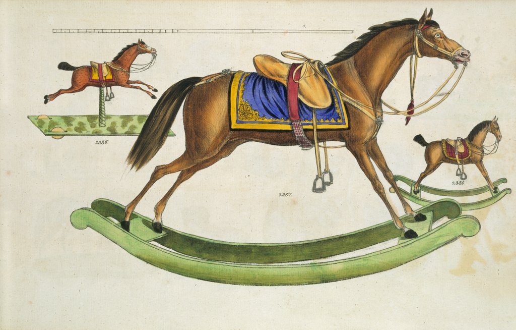 Detail of Rocking horses by Anonymous