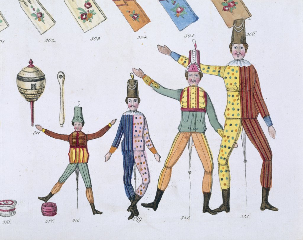 Detail of Puppet clowns by Anonymous