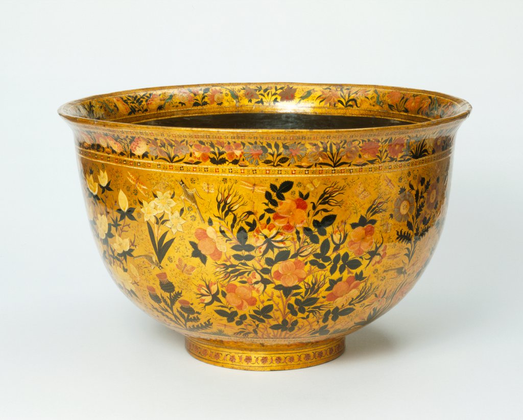 Detail of Papier mâché bowl. Kashmir, India, 1910 by Unknown